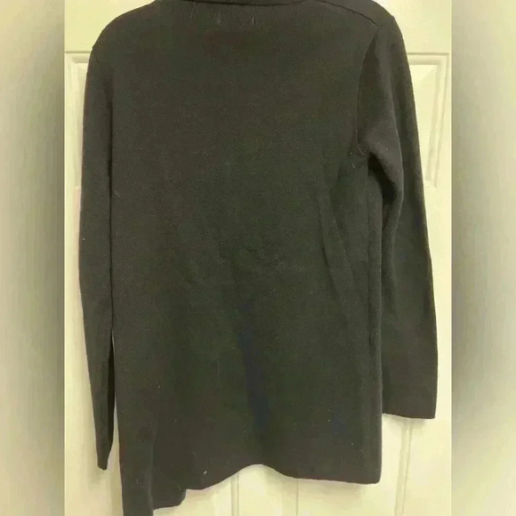 BURGESS TRAVEL COAT Black Open Front Cardigan XS - Picture 9 of 9